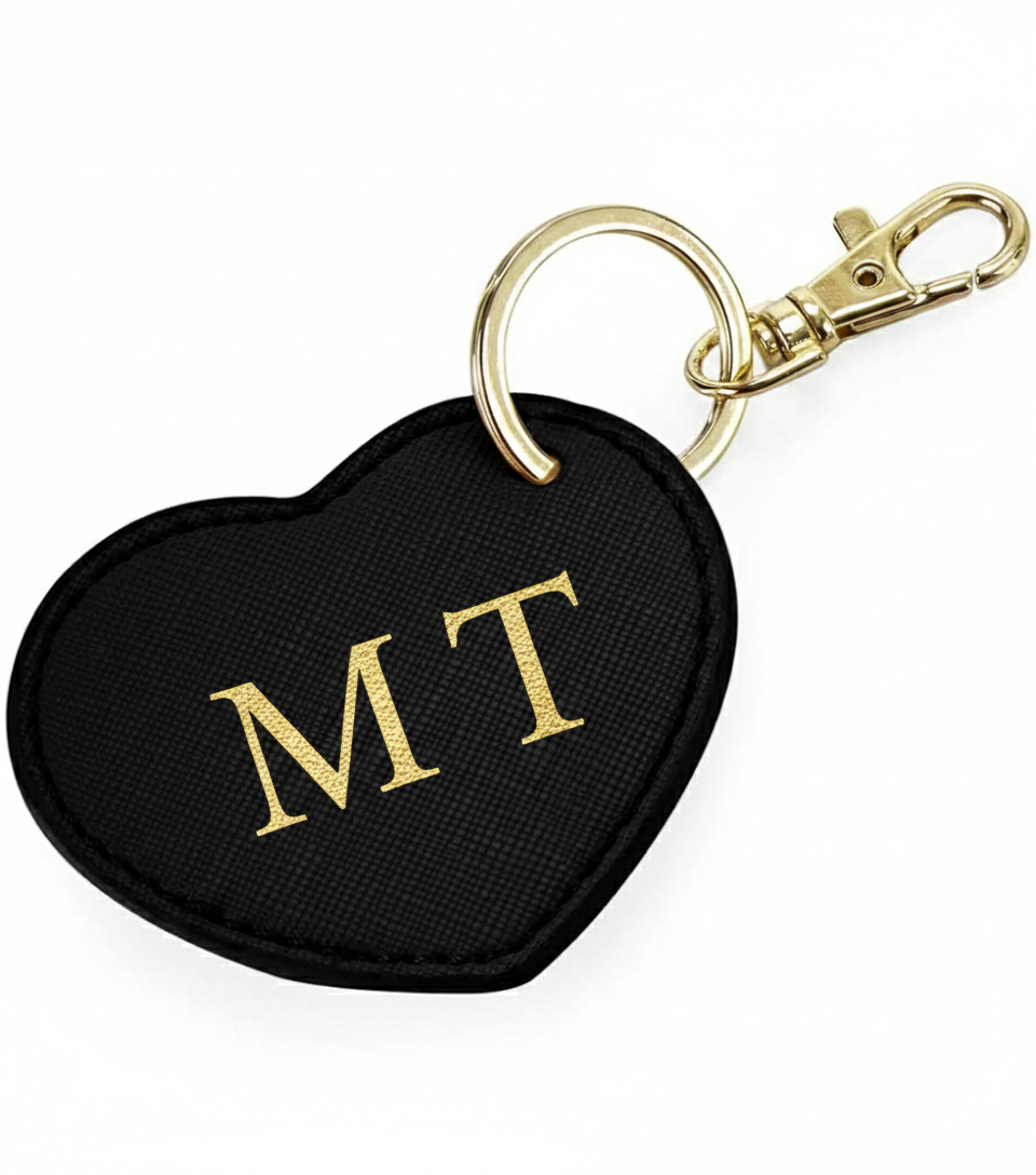Heart Initial Key Tag