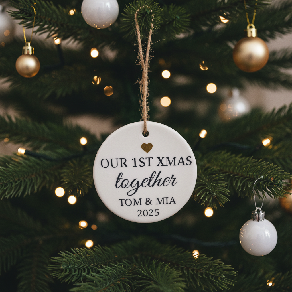 Christmas ornament for a new couple