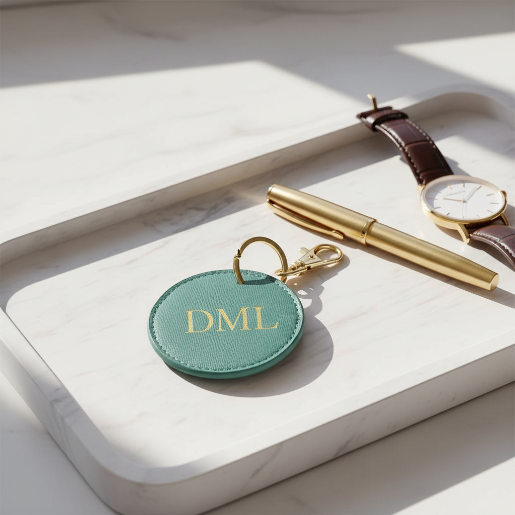 Round Initial Key Tag