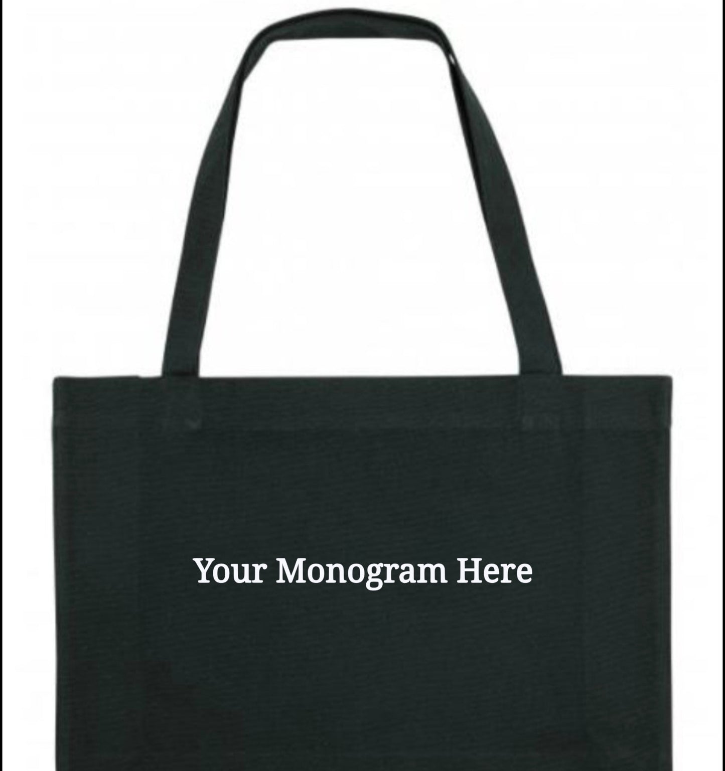Personalised Large Cotton Canvas Tote Bag - Custom Name, Initials or Year