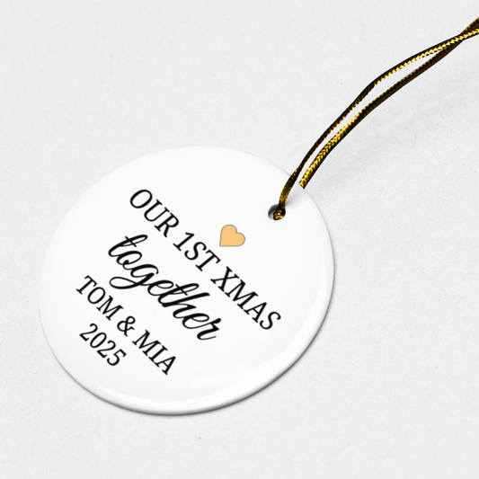 Christmas ornament for a new couple