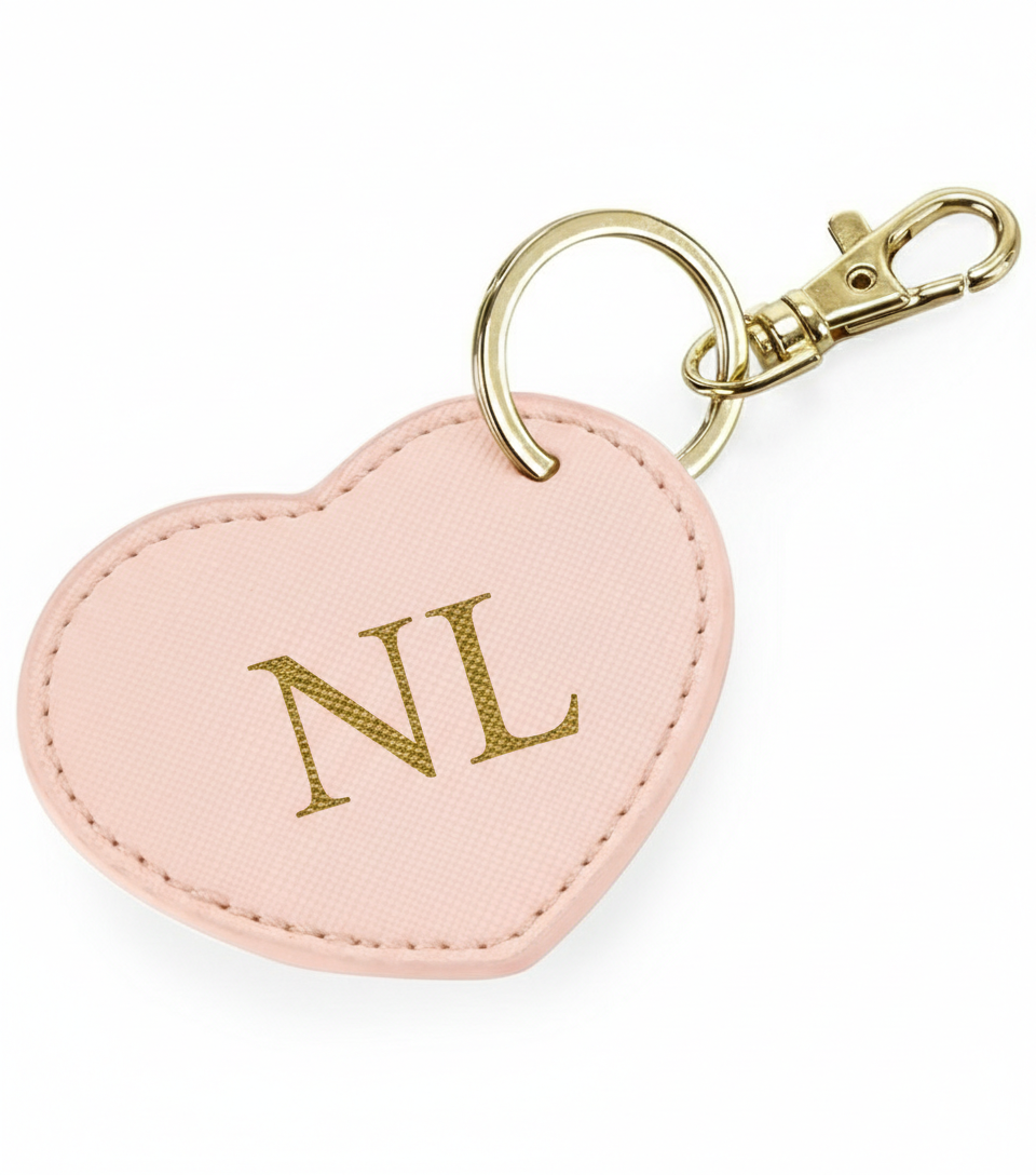 Heart Initial Key Tag